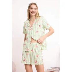 Trendyol Milla ženski set pidžama Thmss26Pt00109, zelena-zelena