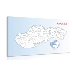 Slika zemljevid Slovaške republike - 90x60