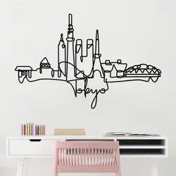 Wallity Zidna dekoracija Tokyo, 120x77x1.5 cm 2 mm, Crna