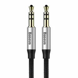 Baseus Yiven M30 3,5 mm AUX audio kabel 1 m crno/srebrni