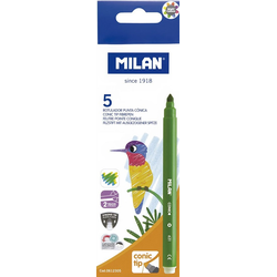 Markerji MILAN okrogli MAXI - set 5 kos
