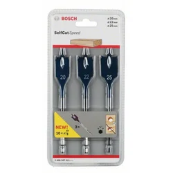 Bosch 3-delni set pljosnatih burgija za glodanje self cut speed 20,0 22,0 25,0 mm ( 2608587011 )