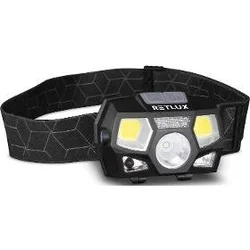 Retlux - Punjiva LED čelna lampa sa senzorom LED/3W/900 mAh IP44 crna