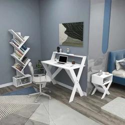 Hanah Home set nameštaja za radnu sobu X, beli