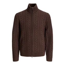 Jack & Jones Premium Pletena jopa JPRBLUCALLUM temno rjava