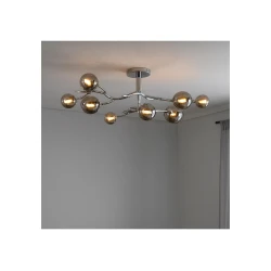 Brilagi - LED plafonski luster MISTEL 9xG9/3W/230V crni hrom/zadimljeno staklo