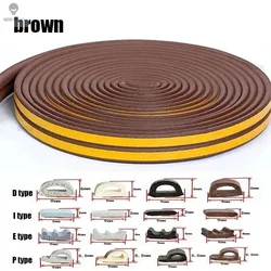 KJB Samolepilni tesnilni trak EPDM, profil E (9 mm x 4 mm), 10 m, rjav