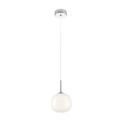 Redo 01-2081 - Luster na sajli KIWI 1xG9/40W/230V prečnik 12 cm sjajni hrom/bela