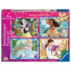 RAVENSBURGER Disneyjeve princese Puzzle 4x100 kosov