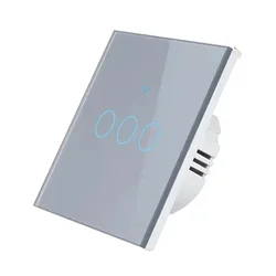 SmartHome Pametni prekidač za svetlo, WiFi, 3 tastera, Siva
