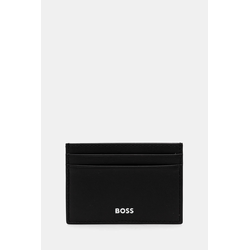 Usnjen etui za kartice BOSS črna barva, 50546166