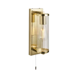 Endon 94075 - Kupatilska zidna svetiljka TAYLOR 1xE27/10W/230V IP44, zlatna
