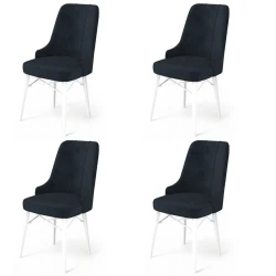 Hanah Home Set stolica Pare, 46x94x46 cm, 4 komada, Antracit-bele