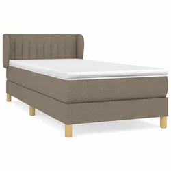 Vidaxl Box spring postelja z vzmetnico taupe 90x190 cm blago