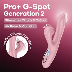 VIBRATOR RABBIT Satisfyer Pro+ G-Spot Gen 2 Pink - G-točka, klitoris, sesanje, vodoodporen