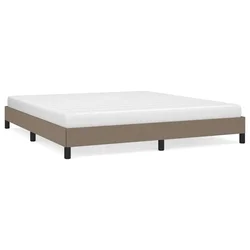 Vidaxl Posteljni okvir brez vzmetnice taupe 180x200 cm blago