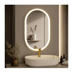 BRILAGI-LED Kupatilsko ogledalo ERBA LED/25W/230V 50x80 cm zlatno IP44 CRI 90 prigušiva + CCT
