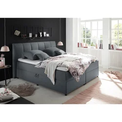 MID.YOU POSTELJA BOXSPRING 180 cm  x 200 cm , tekstil antracit