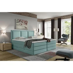 MID.YOU POSTELJA BOXSPRING 140 cm  x 200 cm , tekstil turkizna