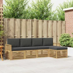 Set vanjskih sofa 5 pcs Bijela i antracit 249 x 122,5 x 73 cm