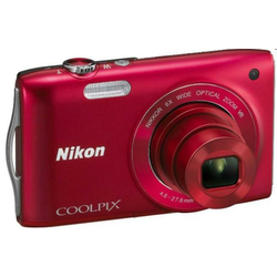 NIKON digitalni fotoaparat Coolpix S3300 CRVENI