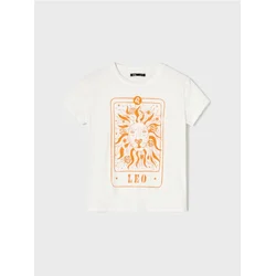 Sinsay - Pamučna majica sa printom - krem
