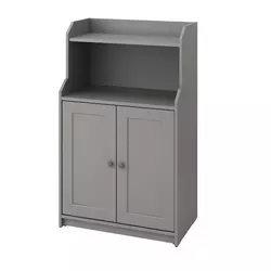 HAUGA Element s 2 vrata, siva, 70x116 cm