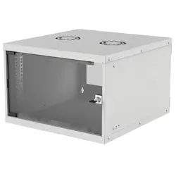 Network Cabinet - Wall Mount (Basic) - 6U - Usable Depth 500mm/Width 485mm - Grey - Flatpack - Max 50kg - Glass Door - 19 - Parts for wall installation (eg screws and rawl plugs) not included - Three