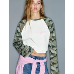 Pull&Bear Majica kaki/jelka/bela