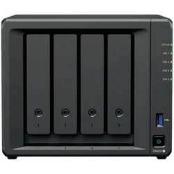Synology DiskStation DS925+ Tower, 4-Bays 3.5 SATA HDD/SSD, 2 x M.2 2280 NVMe SSD slot, CPU AMD Ryzen V1500B 4-core 2.2 GHz, 4 GB DDR4 ECC SODIMM, 2