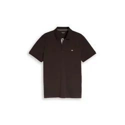 TOM TAILOR Majica temno rjava / bela