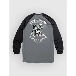Loose Riders Beer Now Bikes Later Long Sleeve Jersey gray