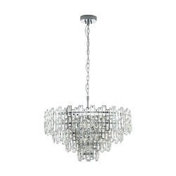 EGLO viseća lampa CALMEILLES 1 E14 hrom kristal O78 cm 39627