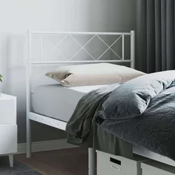Vidaxl Kovinsko vzglavje belo 100 cm