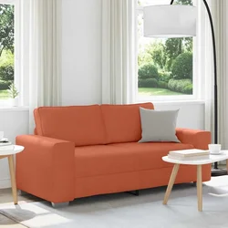 Vidaxl Dvosed rdeče oranžen 180x77x82 cm žametno blago