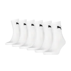 Puma Unisex Short Crew Shirt Socks 6 pack, White, Size 47-49, Clothing