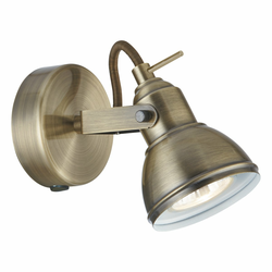 Searchlight 1541AB - Zidno reflektorsko svetlo FOCUS 1xGU10/50W/230V mesing