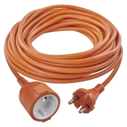 Produžni kabel 1 utičnica 20m narandžasti