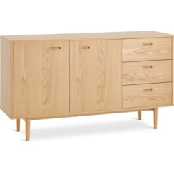 Komoda MARSTRAND 2 vrata 3 fioke natur hrast