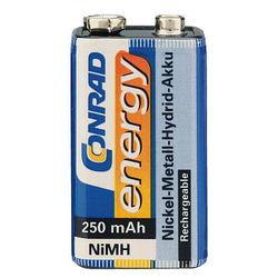 akumulator NIMH BLOCK 9V 250 MAH
