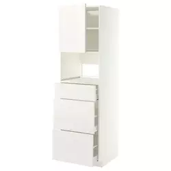 METOD / MAXIMERA Visoki element za ugradne uređaje, bela/Veddinge bela, 60x60x200 cm