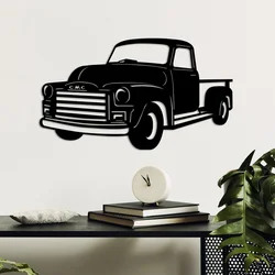 Wallity Zidna dekoracija GMC 3100 Pickup Truck, 60 x 35 cm, Crna