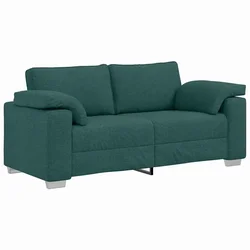 Vidaxl Dvosobni kavč Temno zelena 180 cm blago