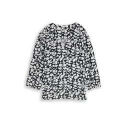 TOM TAILOR Bluza temno modra/bela