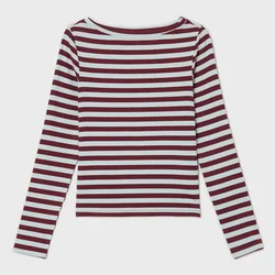 Cropp - Prugasta majica - bordo