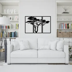 Wallity Zidna dekoracija Cinarci, 80x50 cm, 1.2mm, Crna