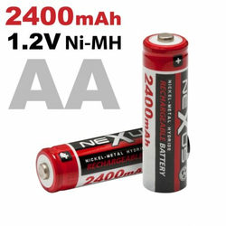 Baterije za ponovno polnjenje AA HR06 Ni-MH 2400 mAh 2 kosa