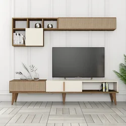 Hanah Home Milan TV TV polica, Braon-Krem