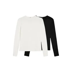 Bershka Majica črna/bela