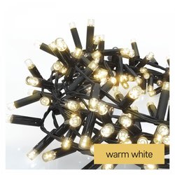 EMOS LED spojni lanac, crni, 3 m, vanjski i unutarnji, toplo bijeli